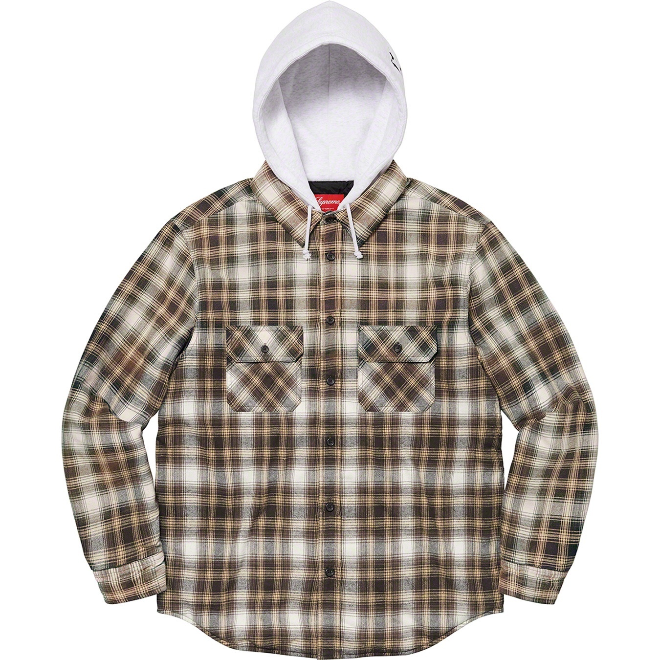Hooded Flannel Zip Up Shirt view 12